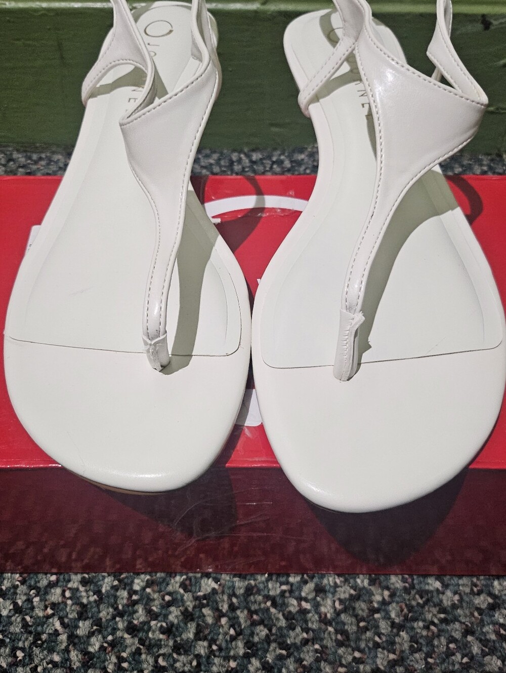 Journee Collection White T-Strap Slingback Sandals